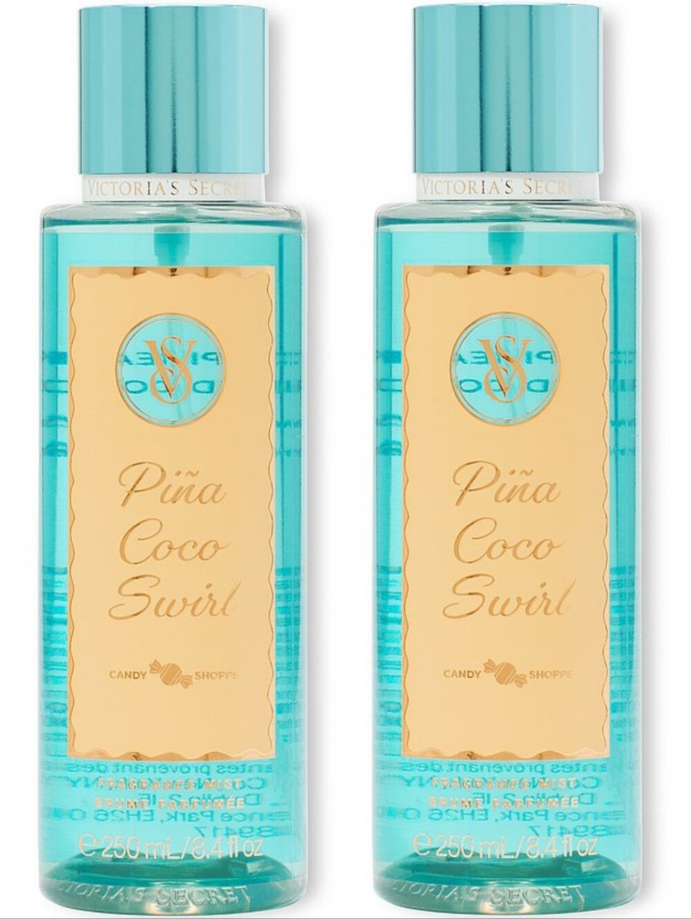 Victoria's Secret Piña Coco Swirl Fragrance Body Mist Set of 2 NEW RARE